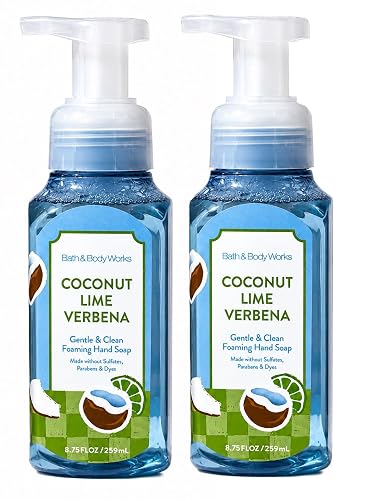 Bath & Body Works Gentle and Clean Foaming Hand Soap - Coconut Lime Verbena - 8.75 fl oz each - Pack of 2 Beauty & Personal Care Bath & Body Works