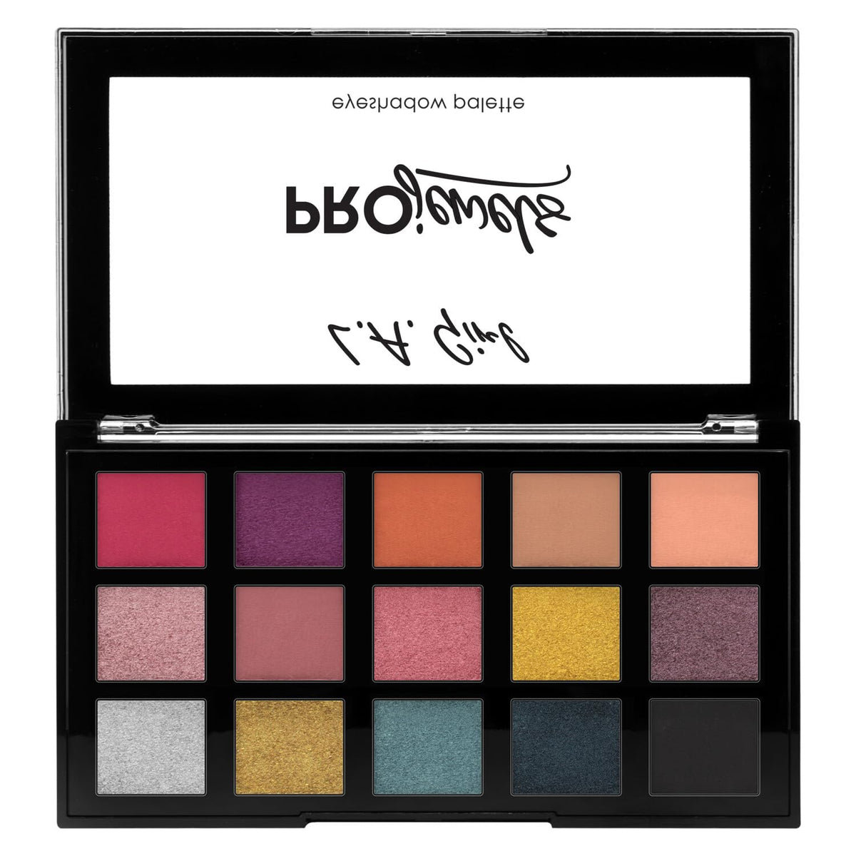 L.A. Girl Pro. 15-Color Eyeshadow Palette, Jewels GES225