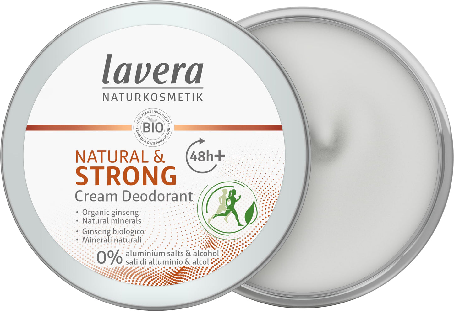 lavera Deo Creme NATURAL & STRONG 48+ h - vegan - natural cosmetics - without aluminum - active composition with ginseng and natural minerals - 48 Beauty and Personal Care lavera