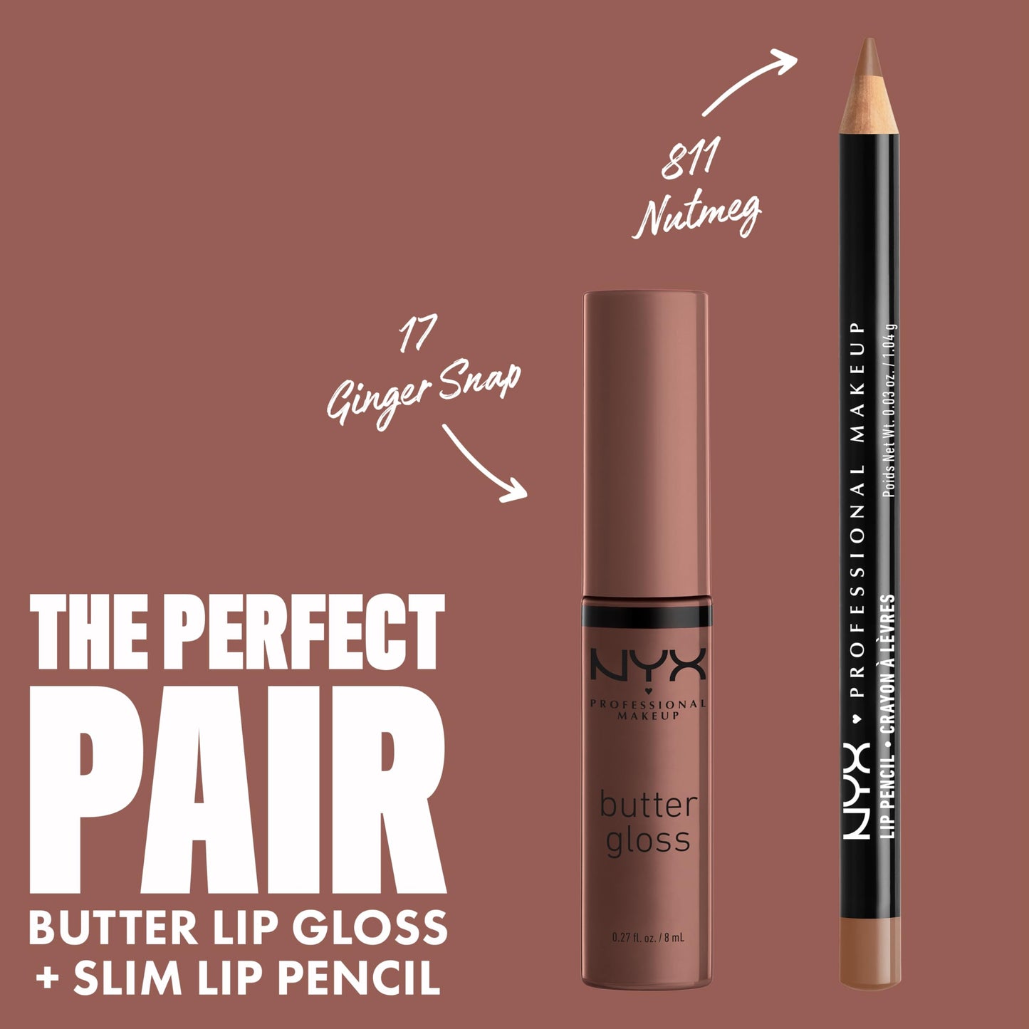 NYX PROFESSIONAL MAKEUP Butter Gloss, Non-Sticky Lip Gloss - Ginger Snap (Chocolate Brown) Beauty & Personal Care NYX PROFESSIONAL MAKEUP