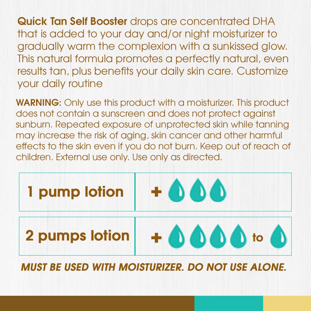 Body Drench Quick Tan Self Tanner Booster Drops - Add to Lotion for Gradual Glow, Sunless Self Tanning Enhancer for Face & Body, 1 fl oz Beauty & Personal Care Body Drench