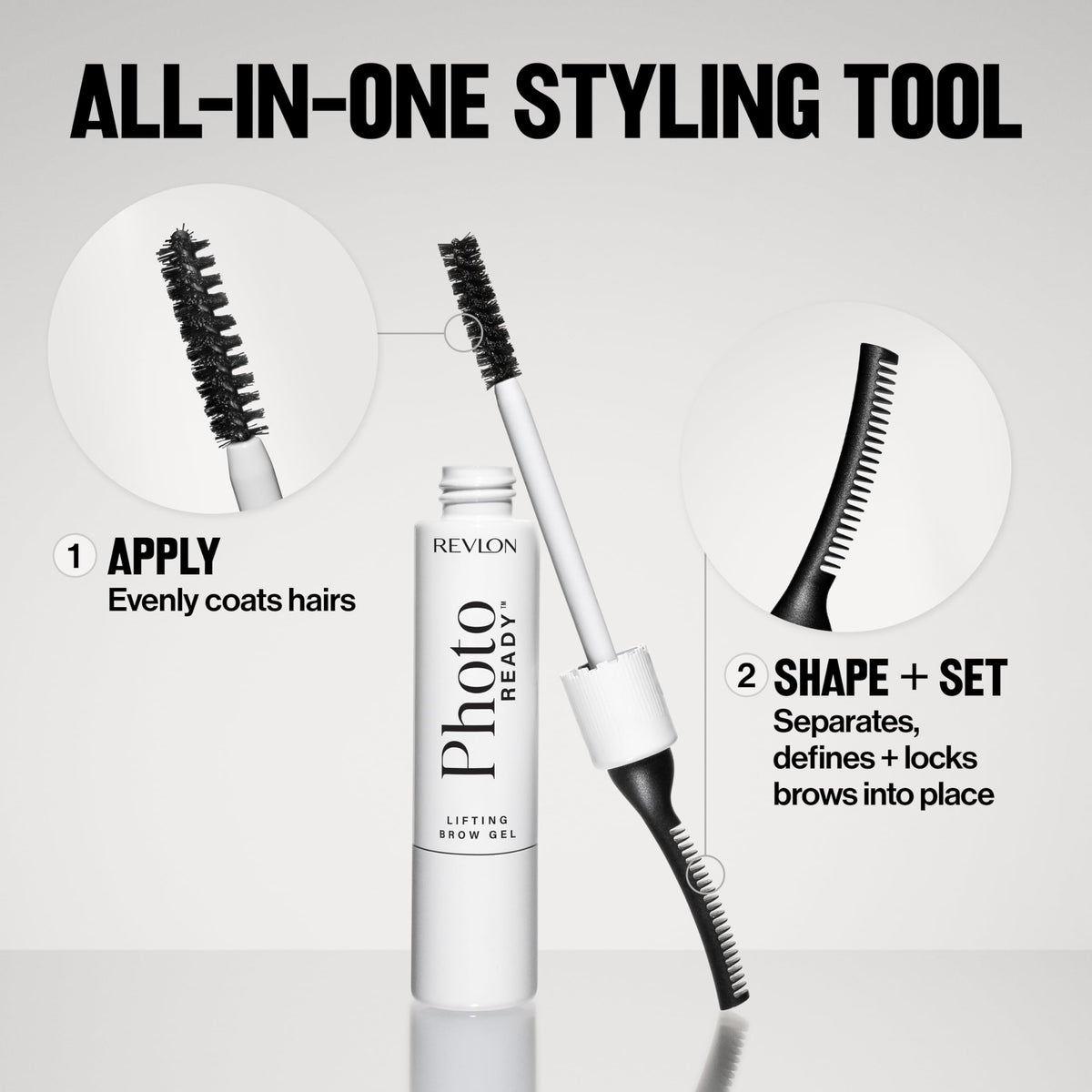 Revlon PhotoReady Lifting Brow Gel, Tinted Eyebrow Lamination with Spoolie Brush, Conditions, Shapes & Defines, 803 Warm Medium Brown, 0.23 fl oz Beauty & Personal Care REVLON