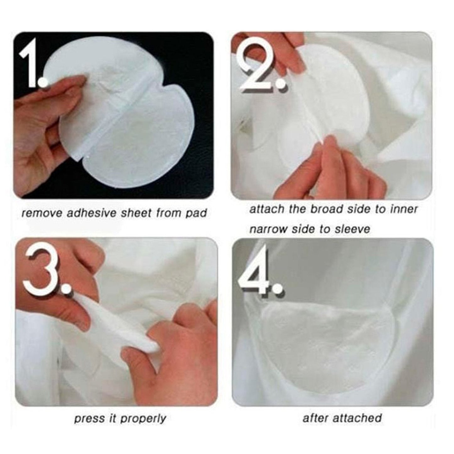 200 Pcs (100 Pairs) Underarm Armpit Sweat Pads, Summer Deodorants Cotton Pads Dress Disposable Stop Sweat Shield Guard Absorbing Beauty and Personal Care QTKJ