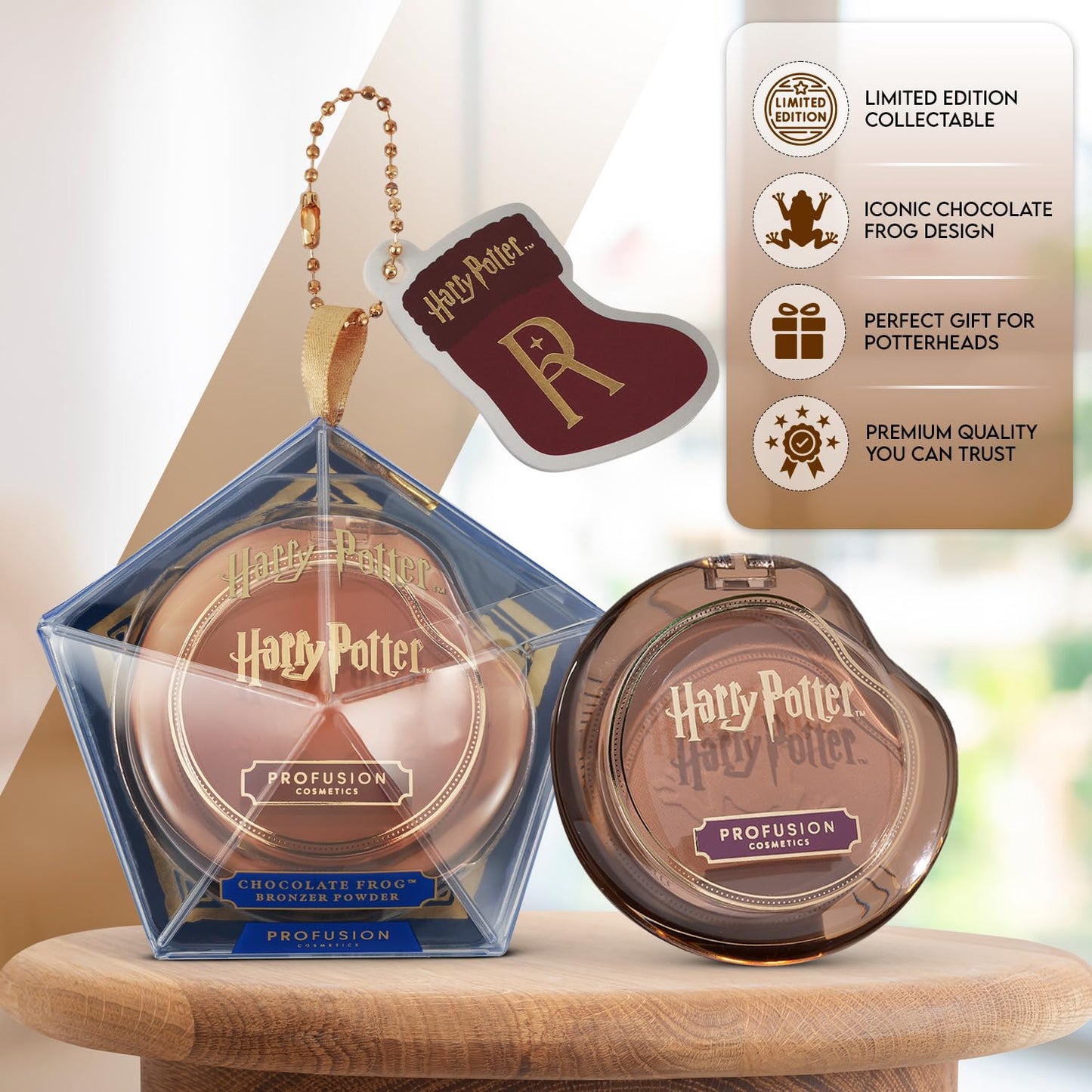Profusion Cosmetics Harry Potter Holiday Chocolate Frog Bronzer Powder, Soft Matte Face Bronzer, Long-Lasting Natural Sun-Kissed Bronzing Finish Beauty & Personal Care Profusion Cosmetics