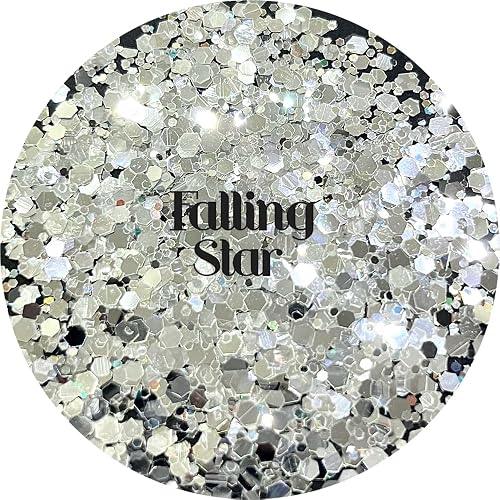 Silver Polyester Glitter | Craft Glitter | Glitter for Arts & Crafts | Tumblers | Cosmetics | Nails | Epoxy Resin Art | Slime | DIY | Body Glitter | Beauty & Personal Care Glitter Heart Co.