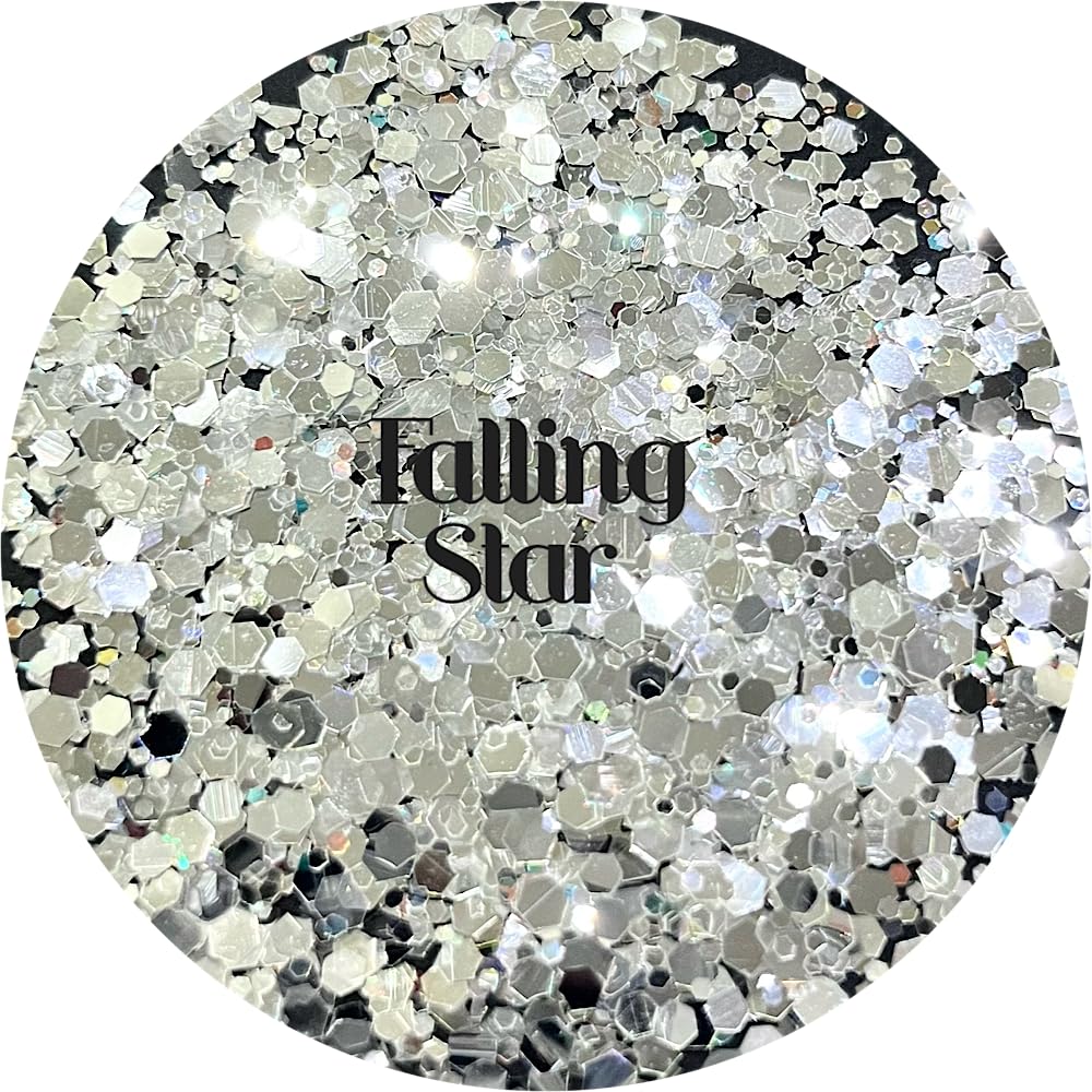 Silver Polyester Glitter | Craft Glitter | Glitter for Arts & Crafts | Tumblers | Cosmetics | Nails | Epoxy Resin Art | Slime | DIY | Body Glitter | Beauty & Personal Care Glitter Heart Co.