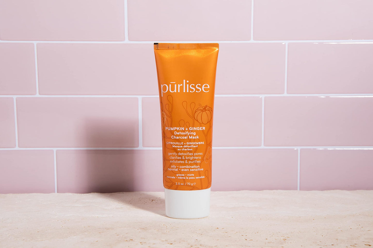 Purlisse Pumpkin and Ginger Detoxifying Charcoal Mask: Cruelty-free & clean, Paraben & Sulfate-free, Pumpkin repairs, Ginger soothes skin | 2.5oz Beauty & Personal Care p?rlisse