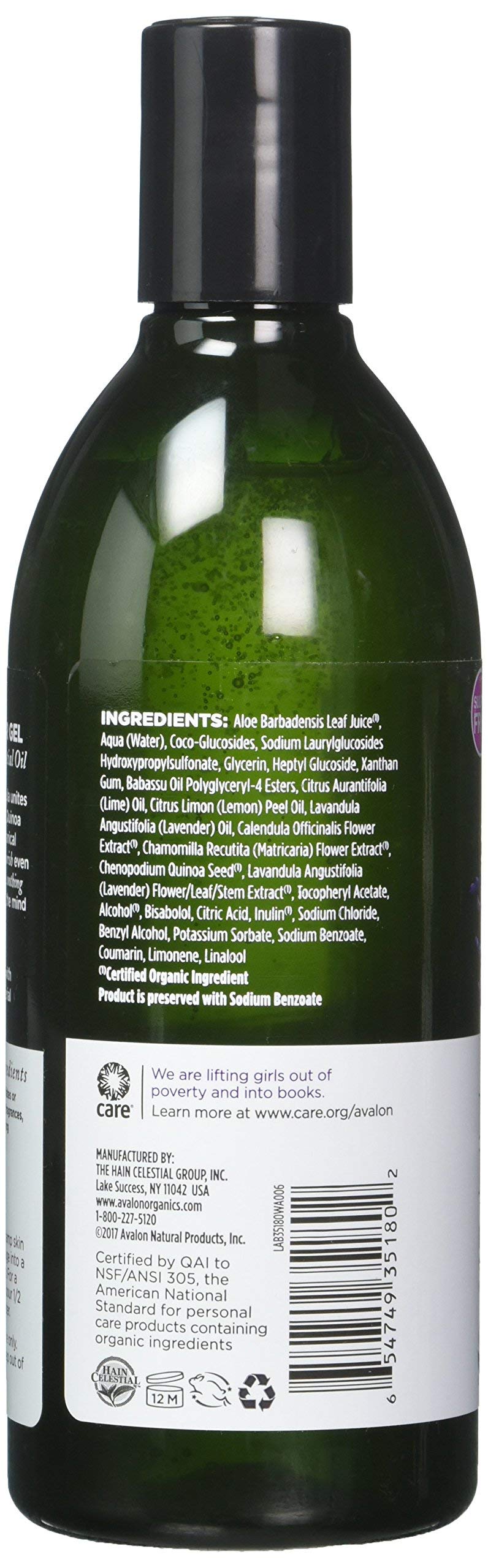 Avalon Organic Botanicals, Bath & Shower Gel, Lavender, 12 oz Beauty & Personal Care Avalon Organics