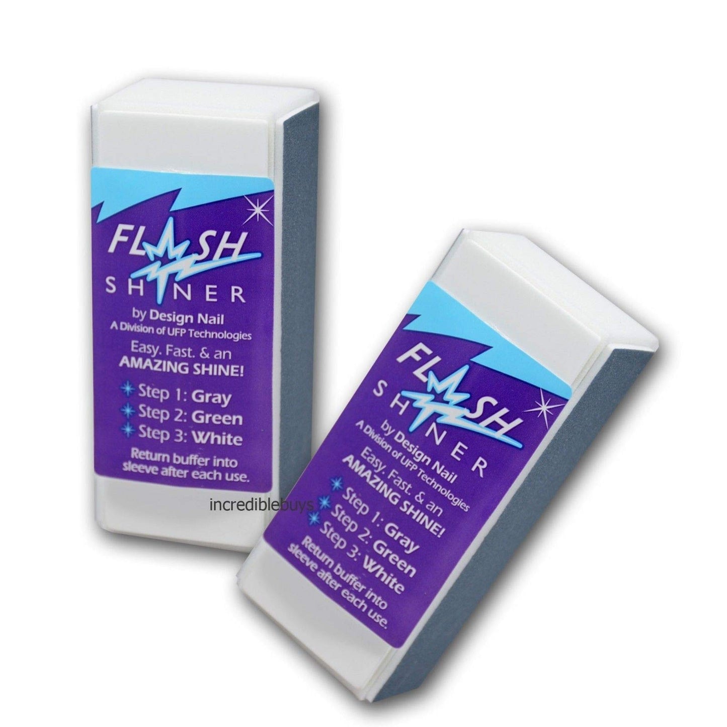 Flash Shiner Buffer 3 Way - 2pcs Beauty & Personal Care Flash Shiner