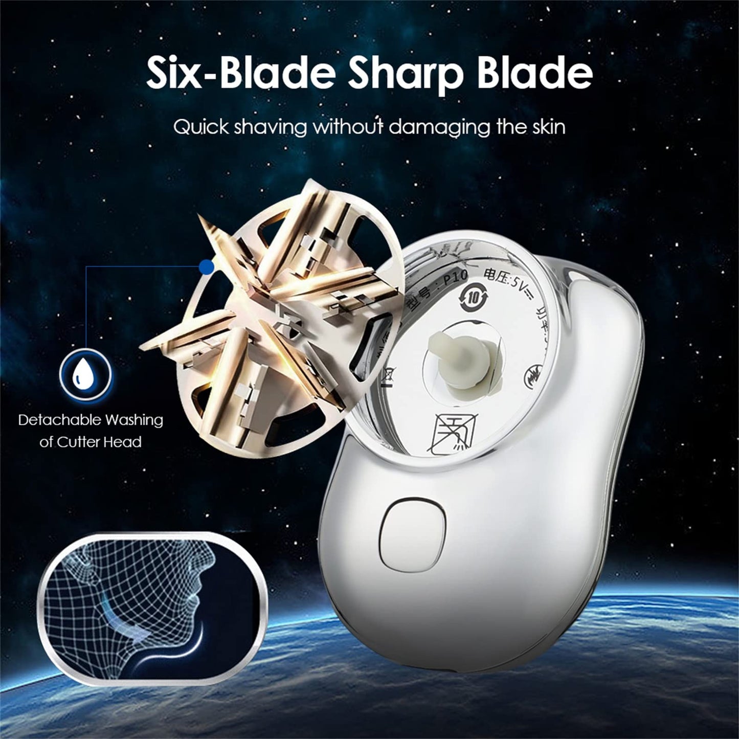 Mini Shaver Portable Electric Shaver, 2023 New Pocket Portable Electric Shave, Magic USB Mini Shaver Electric Razor For Men, Rechargeable Travel Beauty and Personal Care GYLCTOM