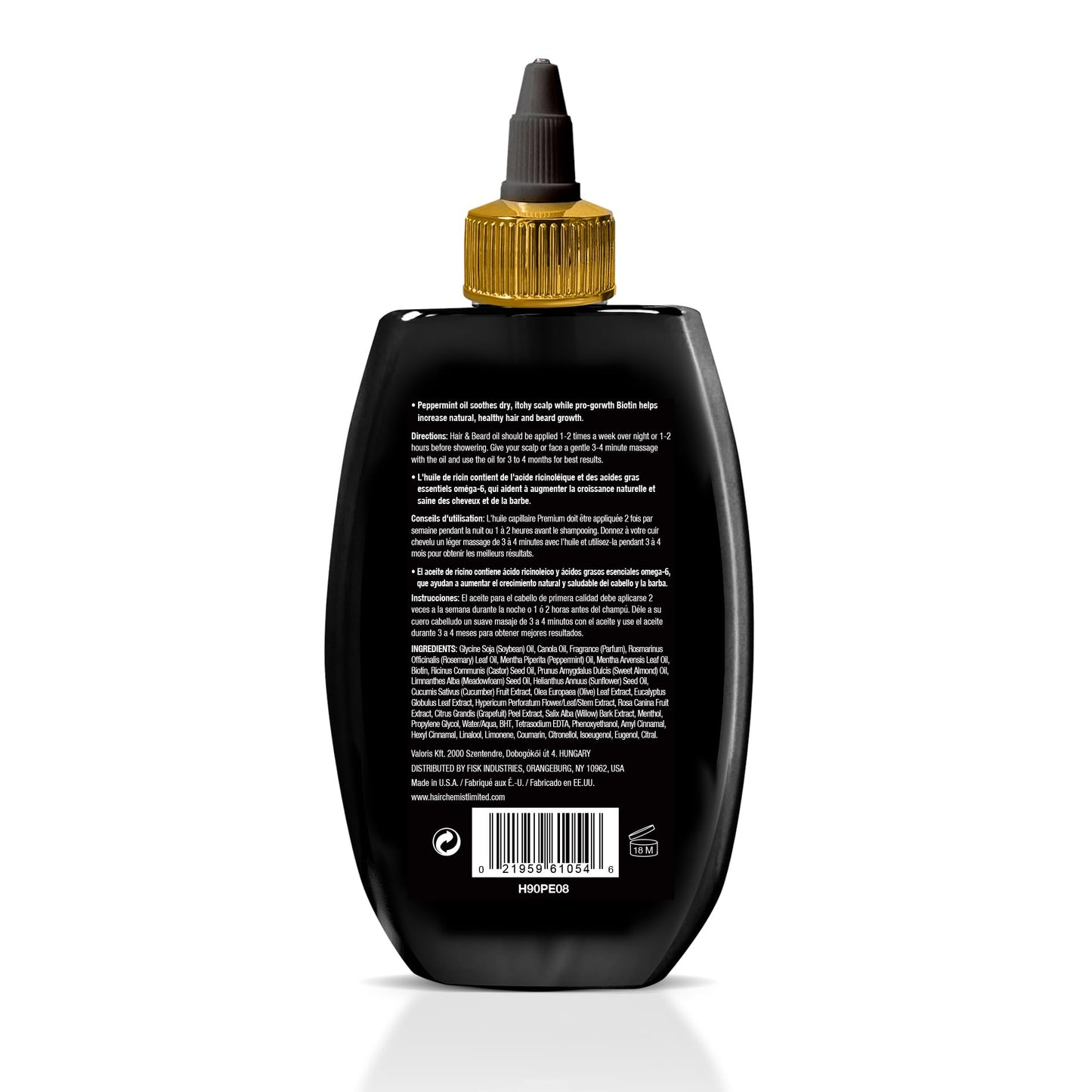 Hair Chemist Beard & Scalp Care Peppermint & Biotin Hair & Beard Oil 8 oz. Beauty & Personal Care Hair Chemist