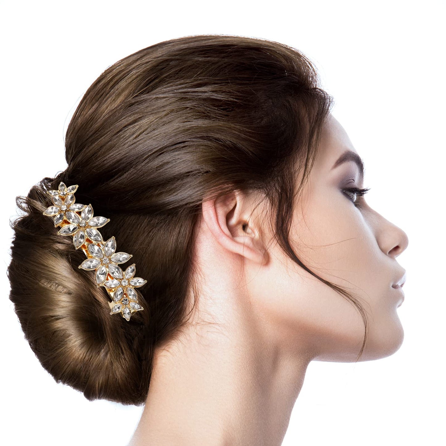 Flower Luxury Jewelry Design Pearl Hair Clips Hairpin Rhinestone Hair Barrette Clip,Women Girls Hair Accessories for Party Wedding Daily Diamond Clips Beauty & Personal Care Wingchold