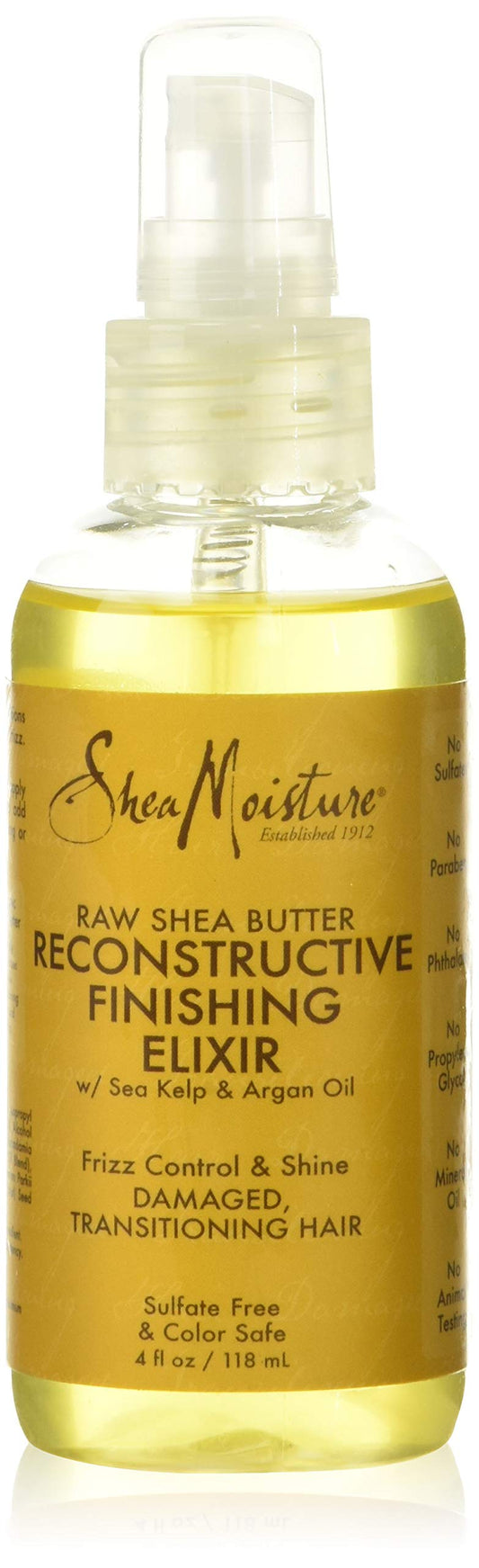 SheaMoisture Hair Styling Agent, Raw Shea Butter Reconstructive Finishing Elixir Hair Oil for Dry Hair, 4 oz Beauty & Personal Care SheaMoisture