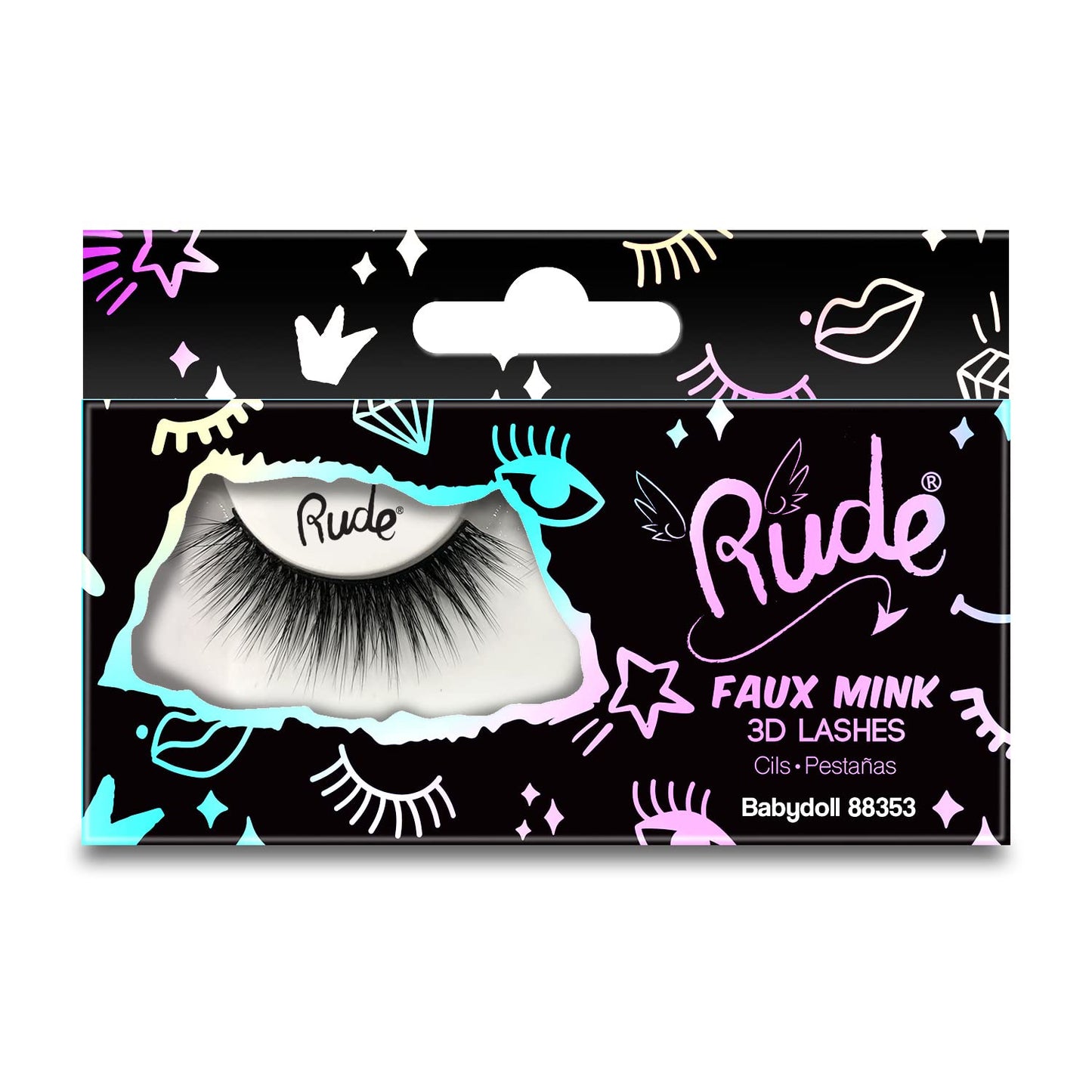 Rude Cosmetics Essential Faux Mink 3D Lashes - Babydoll Pair Women 1 Pc Beauty & Personal Care RUDE