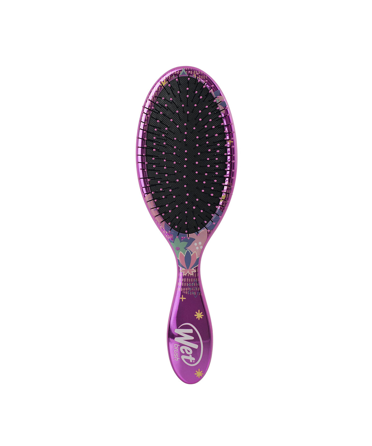 Wet Brush Disney Original Detangler Brush Princess Wholehearted - Jasmine, Dark Purple - All Hair Types - Ultra-Soft IntelliFlex Bristles Glide