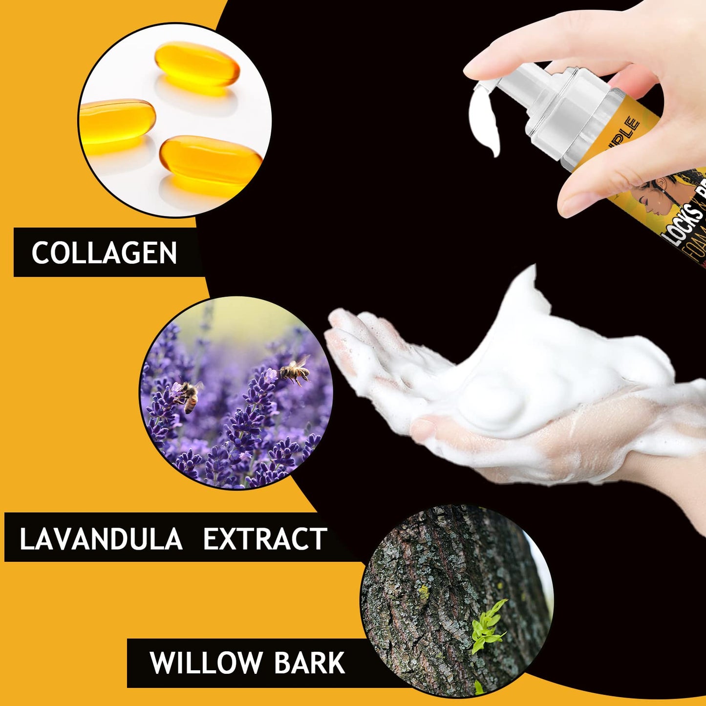 Braid Foam Control Braid Mousse for Braids Twist, Locs, No Flake Extra Hold High Shine Style and Moisturizes, Hair Braiding Mousse for Braids Beauty and Personal Care Goiple