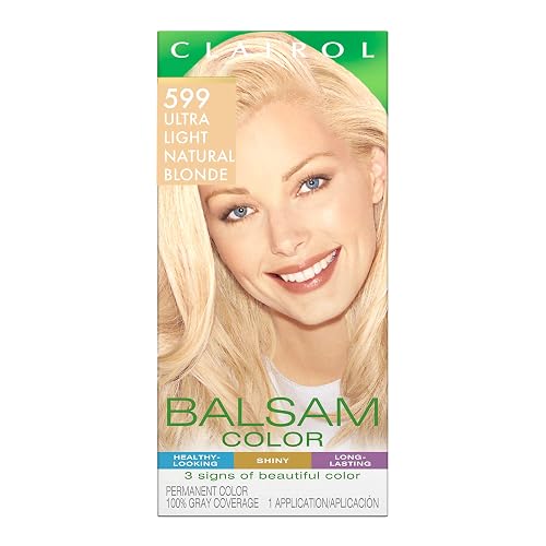 Clairol Balsam Permanent Hair Dye, 599 Ultra Light Natural Blonde Hair Color, Pack of 1 Beauty & Personal Care Clairol