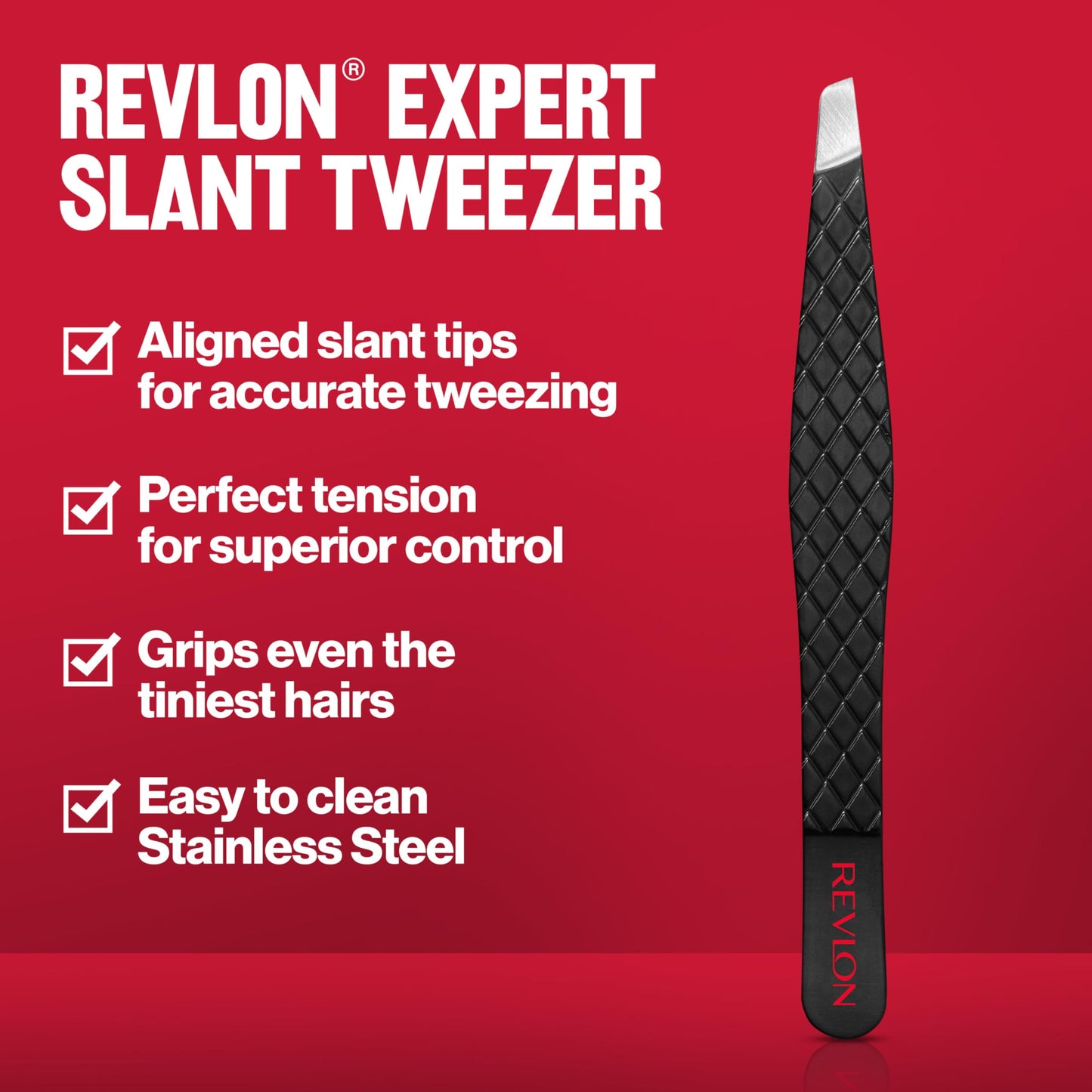 Revlon Expert Slant Tweezer, High Precision For an Easy Hair Removal, Made With Stainless Steel, 1 Count Beauty & Personal Care REVLON