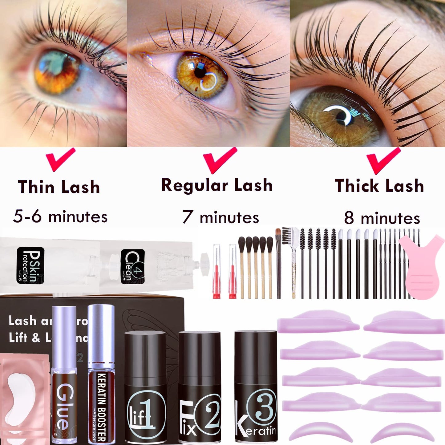 Lash Lift Kit, Strong Eyelash Lifting 3 Minutes Brow Lamination At Home, DIY Eyelash Perm Easily 10 ml Airless Pump More than 15 Applications Make Beauty & Personal Care Libeauty