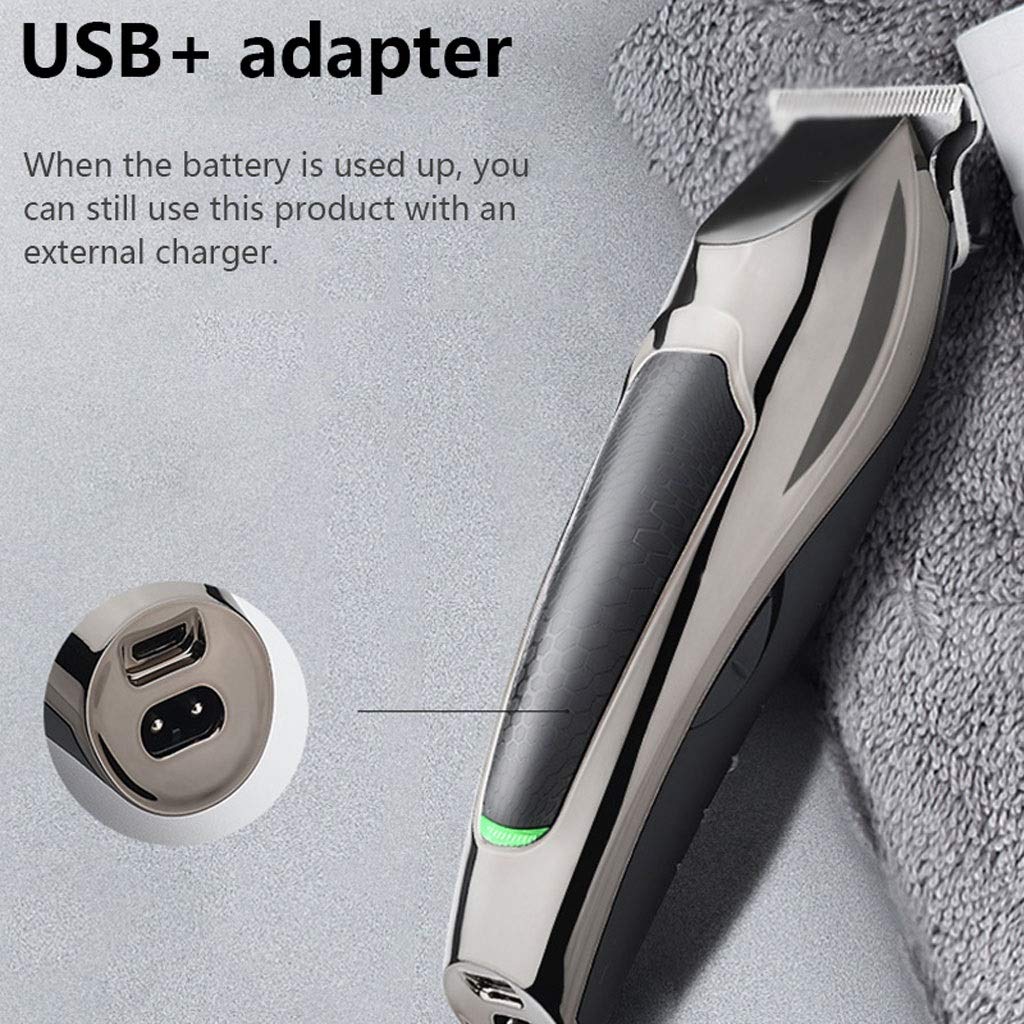 ZUIAI Hair Clipper Rechargeable Hair Cutting Machine Adjustable Steel Blade Professional Hair Clipper Hair Trimmer Beauty and Personal Care ZUIAI