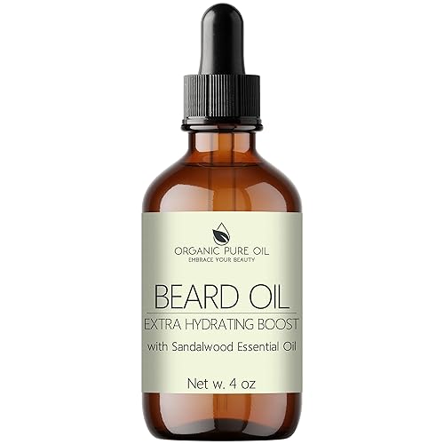 OPO - Organic Beard Oil for Men: 4 oz Sandalwood, Non-GMO, Vegan Facial Hair Conditioner for Fast Growing Beard, Mustache, Eyelash & Eyebrows Beauty & Personal Care OPO