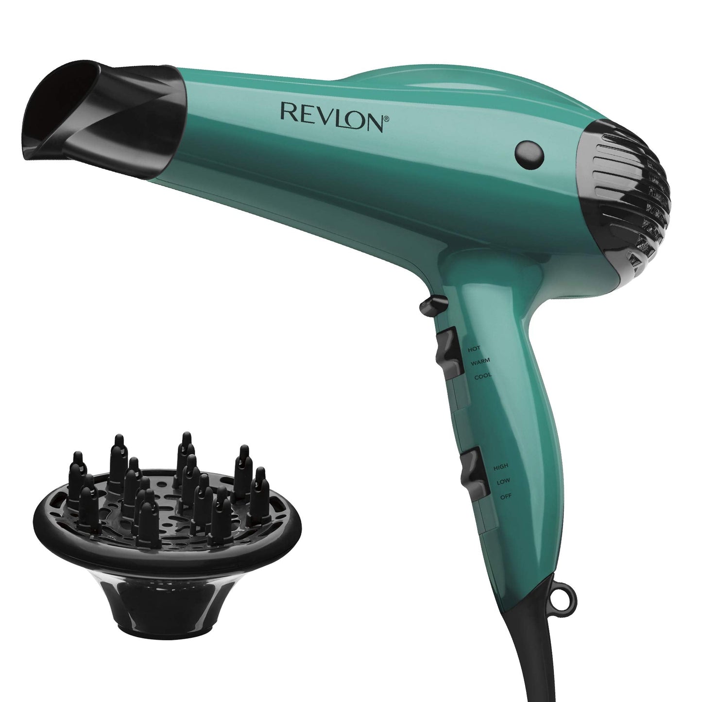Revlon Volume Booster Hair Dryer | 1875W for Voluminous Lift and Body, (Green) Beauty & Personal Care REVLON