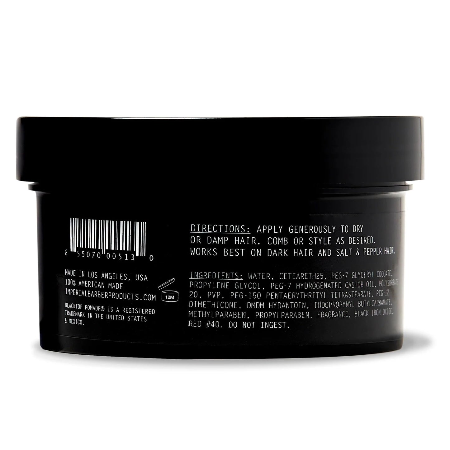 Imperial Barber Grade Products Blacktop Pomade, 6 oz Beauty & Personal Care Imperial Barber Grade Products