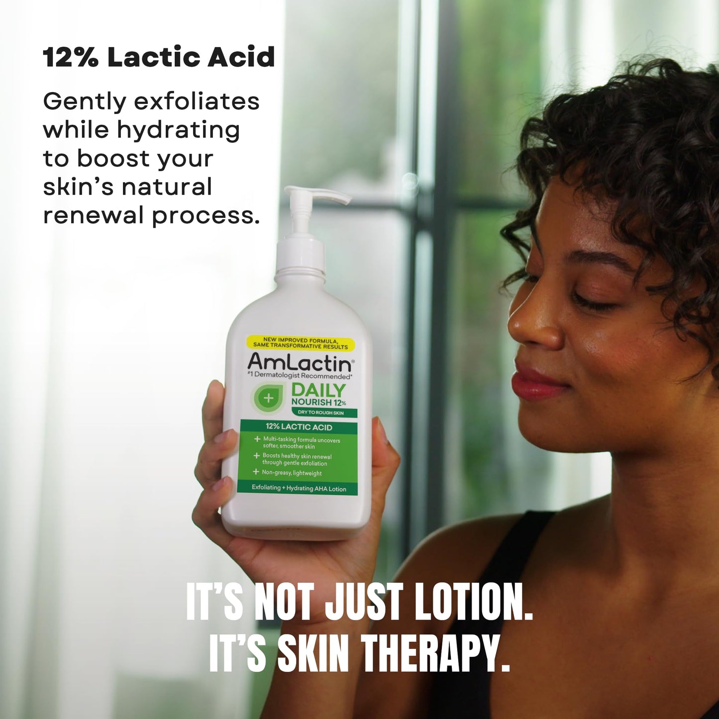 AmLactin Daily Moisturizing Lotion, 7.9oz Pump – 12% Lactic Acid Exfoliating Body Lotion for Dry Skin, Dermatologist Recommended Beauty & Personal Care AmLactin