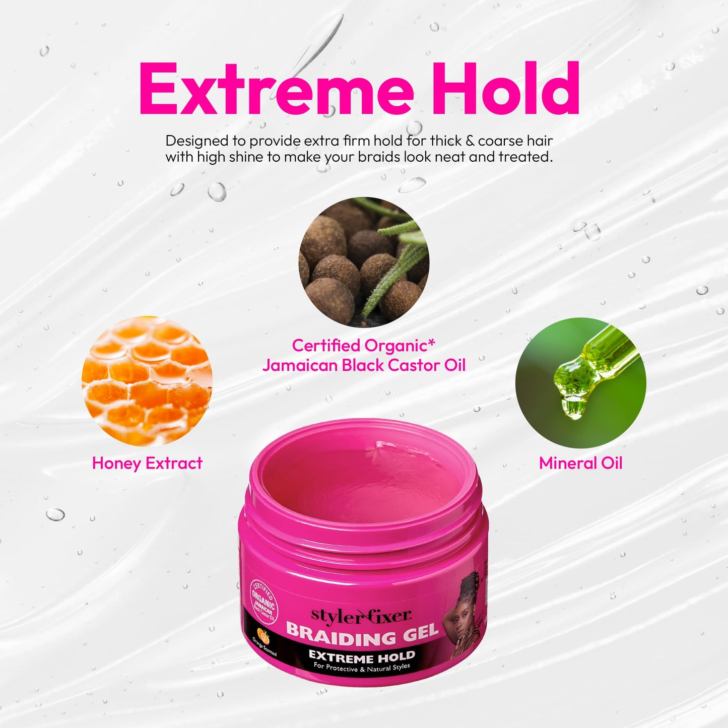 Red by Kiss Braiding Gel Extreme Hold Styler Fixer for Box Braids & Cornrows, Hydrating, Conditioning, Long-Lasting Frizz Control, 4C Moisturizing Beauty & Personal Care Red by Kiss