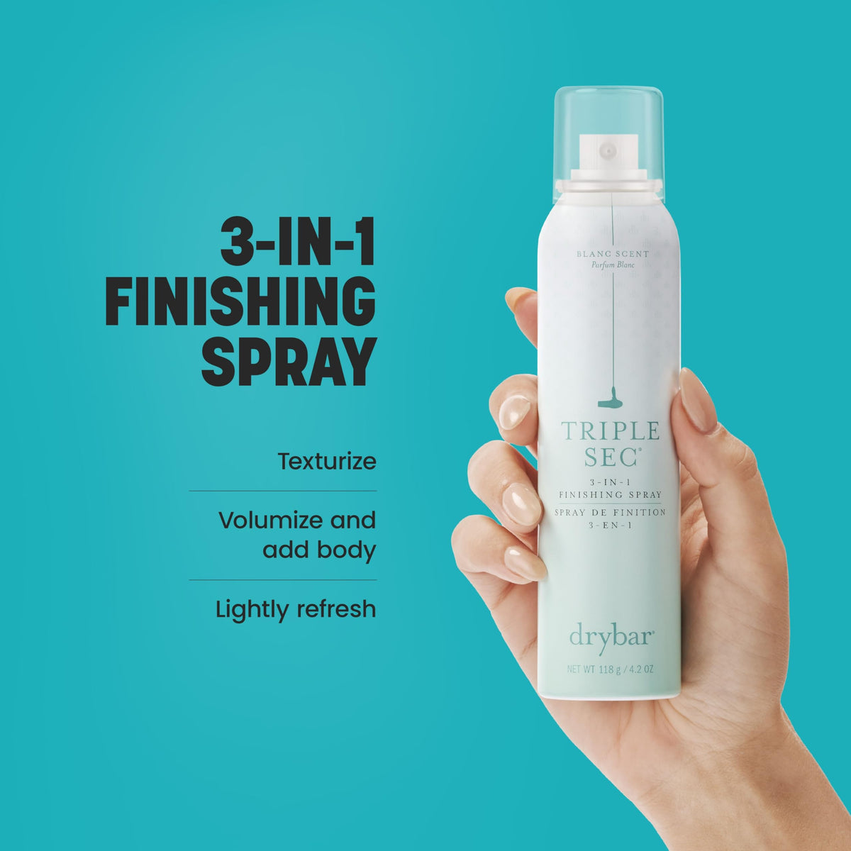 Drybar Triple Sec 3-in-1 Coconut Colada Finishing Spray | Instant Volume and Texture Refresher (4.2 oz) Beauty & Personal Care Drybar