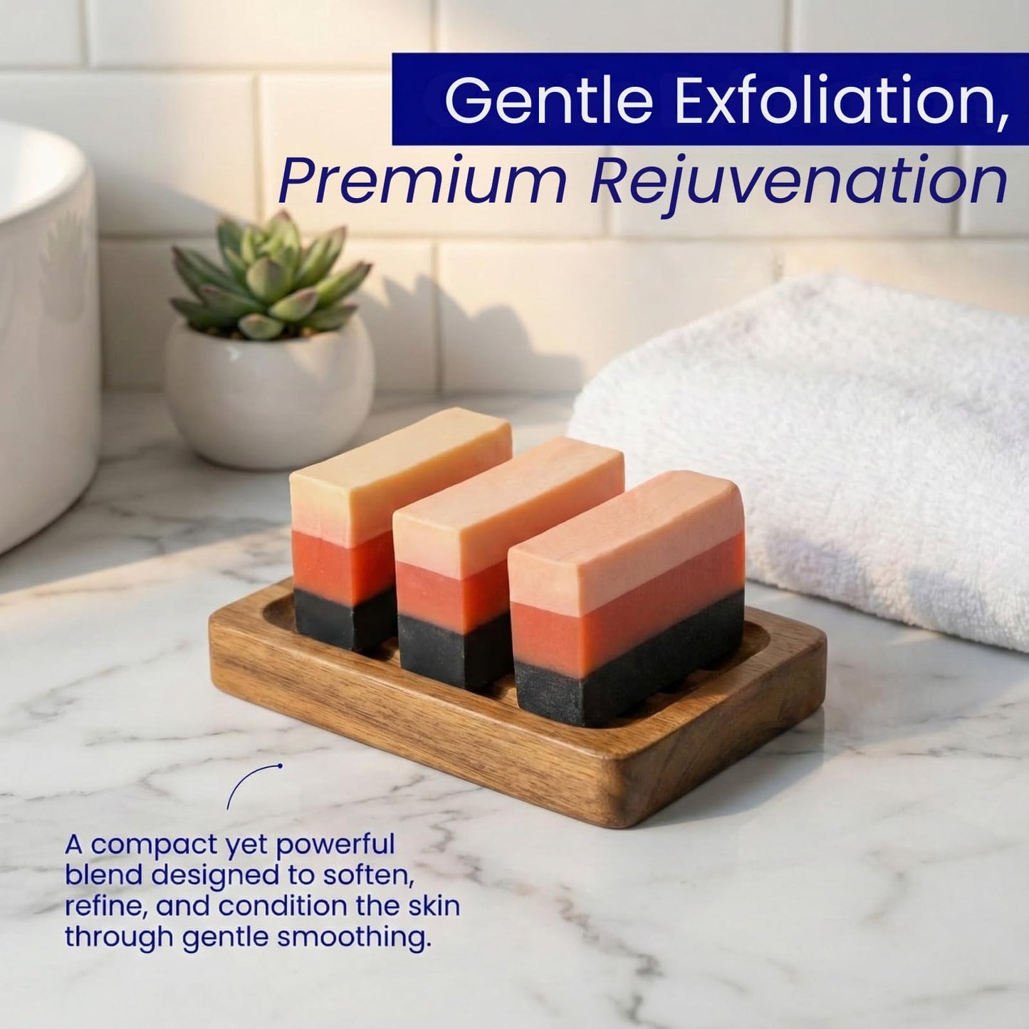 Relumins Premium 3-in-1 Glutablend Exfoliating Peeling Soap Bar, Skin Whitening Dark Spot Corrector, Anti-Aging Beauty Soap with Rosehips - Gentle Beauty & Personal Care Relumins