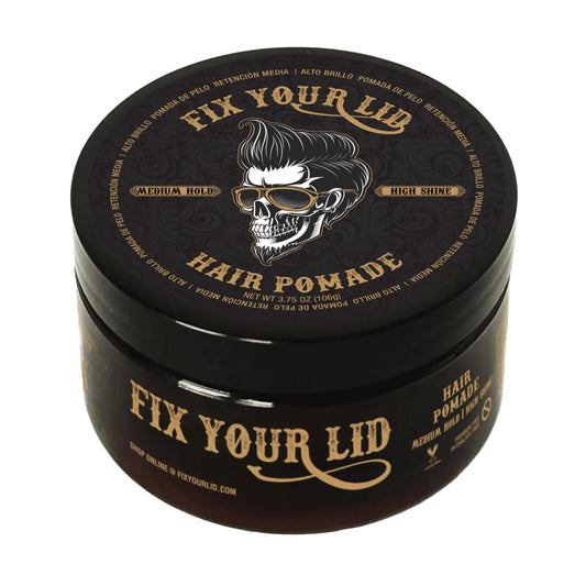 Fix Your Lid Hair Pomade for Men - Water Based Pomade Medium Hold High Shine - Easy to Wash Out - All Hair Types - 3.75oz Beauty & Personal Care Fix Your Lid