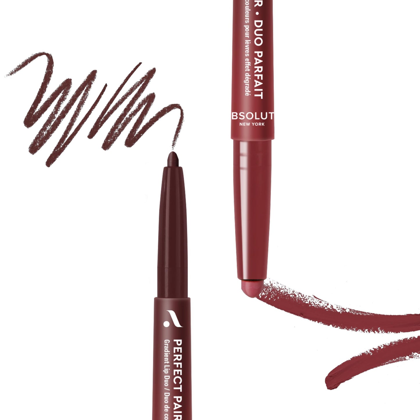Absolute New York ALD07 Perfect Pair Lip Duo, Fuller and Poutier Lips, Deeper Shade For Lip Contouring, Satin Lipstick and Lip Liner Beauty & Personal Care Absolute New York