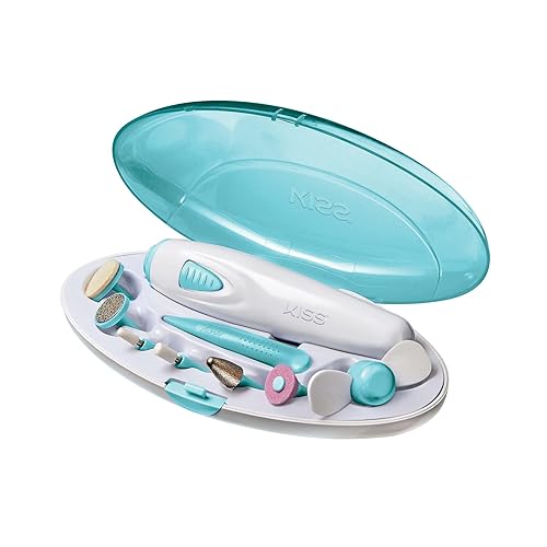 KISS Power File to Go Battery Powered Mani/Pedi Tool Professional Nail Care with 8 Attachments & Storage Case, Shape, Clean, and Polish Nails Beauty & Personal Care Kiss