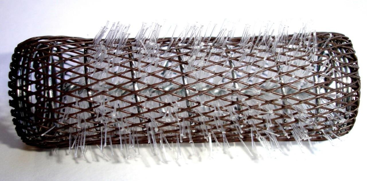 2 Pack HAIR STYLING BRUSH ROLLERS & PINS Hair Curlers 7/8" x 3" Bristles (12 Rollers) Beauty & Personal Care Ameliana