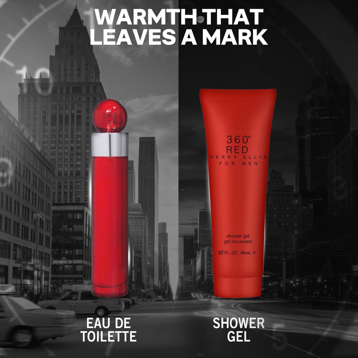 360 Red by Perry Ellis for Men - 2 Pc Gift Set 1.7oz EDT Spray, 6.7oz Shower Gel Beauty & Personal Care Perry Ellis