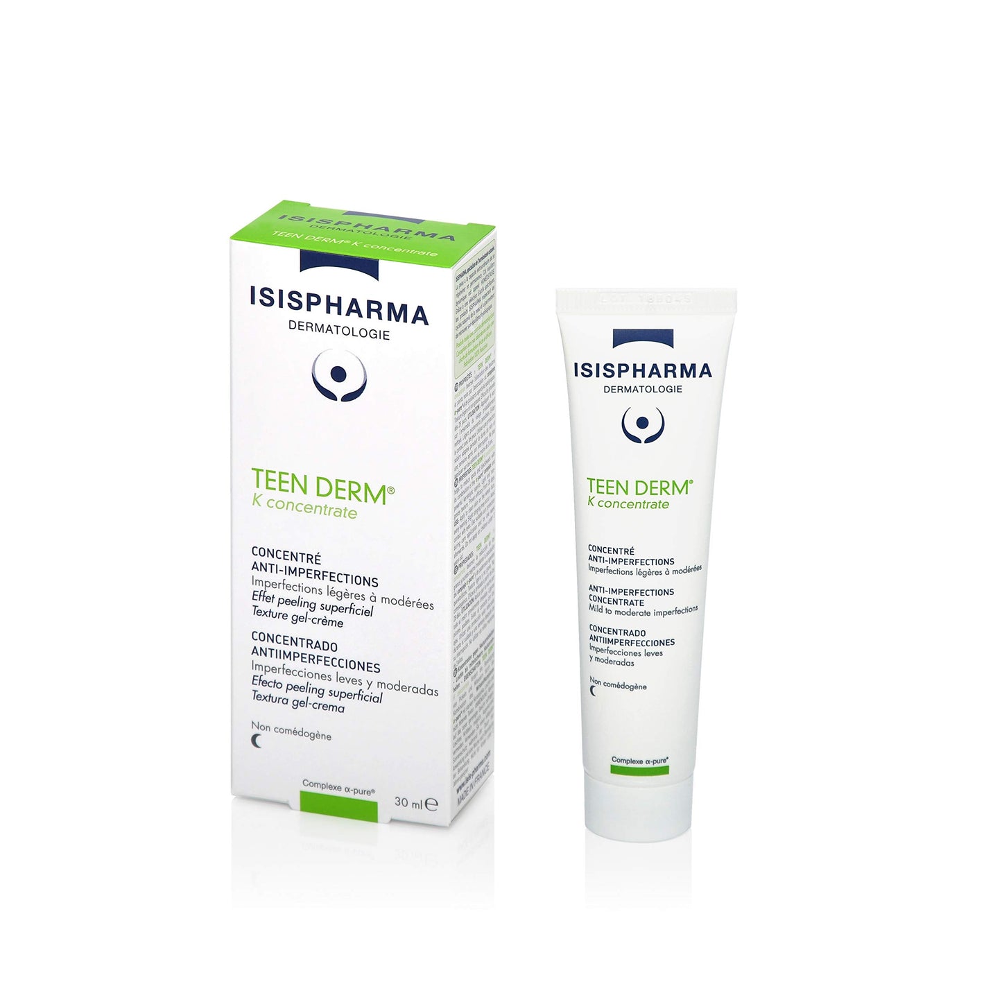 ISIS Pharma TEEN DERM K CONCENTRATE active serum 30ml for Oily skin with imperfections, Treat severe to serious acne Beauty & Personal Care IsisPharma