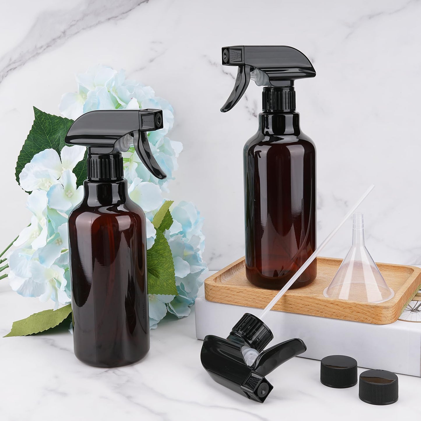 Hethyo Plastic Spray Bottles Empty Spray Bottle 16.9oz/500ml 2 Pack Heavy Duty Spraying Bottles Mist/Stream Water Bottle for Cleaning Solutions Beauty and Personal Care Hethyo