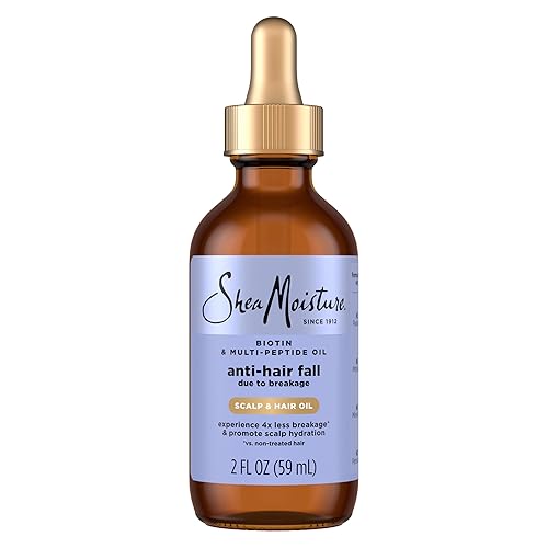 SheaMoisture Scalp & Hair Oil Anti-Hair Fall for Healthy Looking Hair and Moisturized Scalp, with Biotin & Multi-Peptide ScalpBoost Technology, 2 oz Beauty & Personal Care SheaMoisture