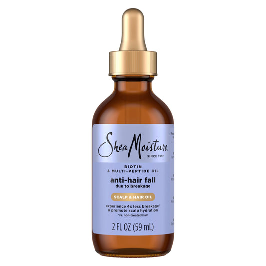 SheaMoisture Scalp & Hair Oil Anti-Hair Fall for Healthy Looking Hair and Moisturized Scalp, with Biotin & Multi-Peptide ScalpBoost Technology, 2 oz Beauty & Personal Care SheaMoisture