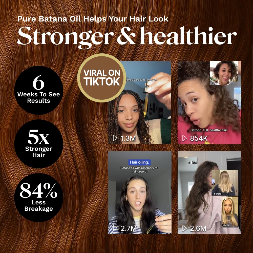 Keyoma Batana Oil for Hair Growth with Rosemary: Nourish & Detox Scalp for Thicker, Stronger, Longer Hair - 100% Organic Batana Oil from Honduras Beauty & Personal Care Keyoma