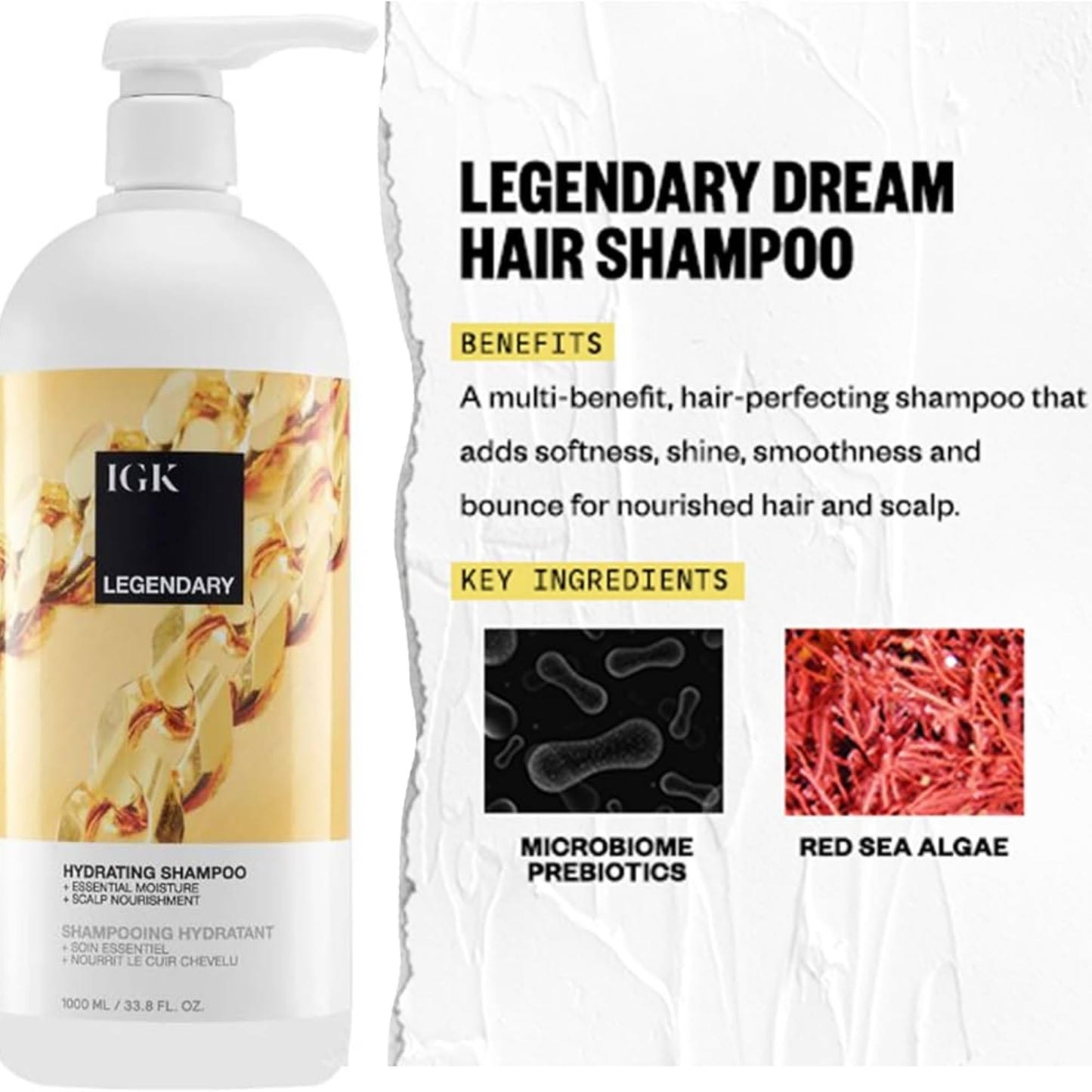 IGK LEGENDARY Dream Hair Shampoo & Conditioner Set | Hydrating Haircare Duo for Soft Shiny Healthy Looking Hair | Lightweight Feel with Bounce Beauty & Personal Care IGK