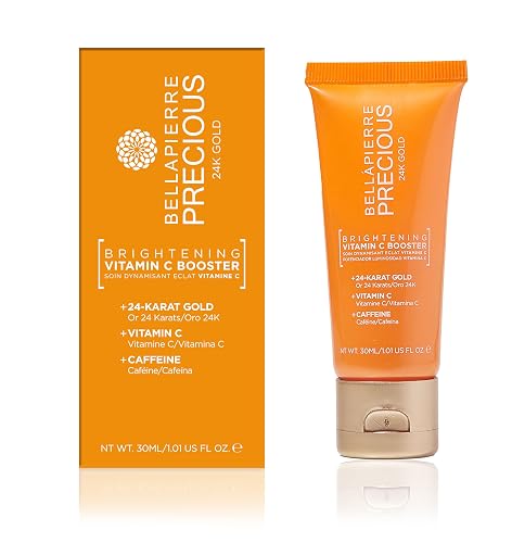 Bellapierre Precious 24K Vitamin C Booster Serum - Brightening Face Serum with Caffeine & Gold, Lightweight Hydrating Glow Serum for Radiant Skin Beauty & Personal Care bellapierre