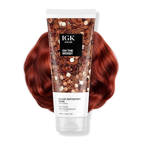 IGK On The Money | Fiery Copper Hair Gloss + Color Depositing Mask | Boost Shine, Enhance Copper Tones, Refresh Color | Semi Permanent Conditioning Beauty & Personal Care IGK