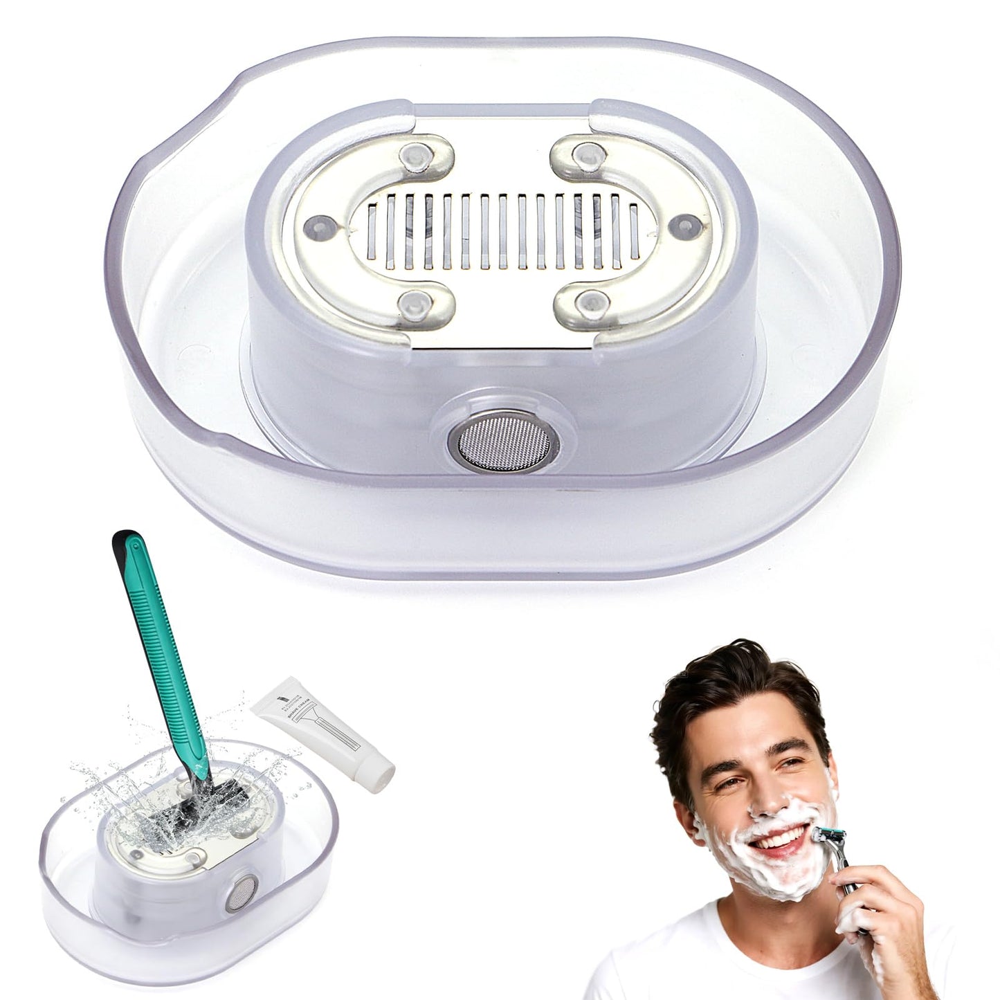 Shaving Razor Rinser Cleaner,razor cleaner,Portable Razor Rinser for Shave,Applies to Most Hand Shavers,Quick Cleaning,Say Goodbye to Clogged Razors Beauty and Personal Care Zoanchig