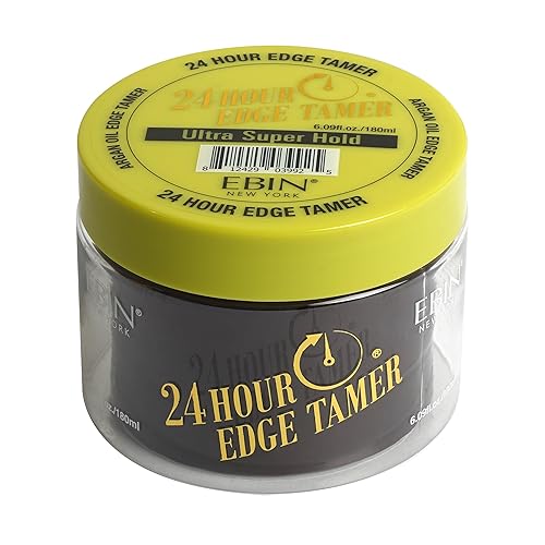 EBIN NEW YORK 24 Hour Edge Tamer Ultra Super Hold 6.34 fl.oz/180ml No Flaking, Smooth Shine, Argan & Castor Oil, Strong Edge Control Gel, Edge gel Beauty & Personal Care EBIN NEW YORK