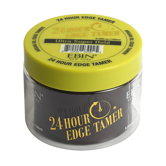 EBIN NEW YORK 24 Hour Edge Tamer Ultra Super Hold 6.34 fl.oz/180ml No Flaking, Smooth Shine, Argan & Castor Oil, Strong Edge Control Gel, Edge gel Beauty & Personal Care EBIN NEW YORK