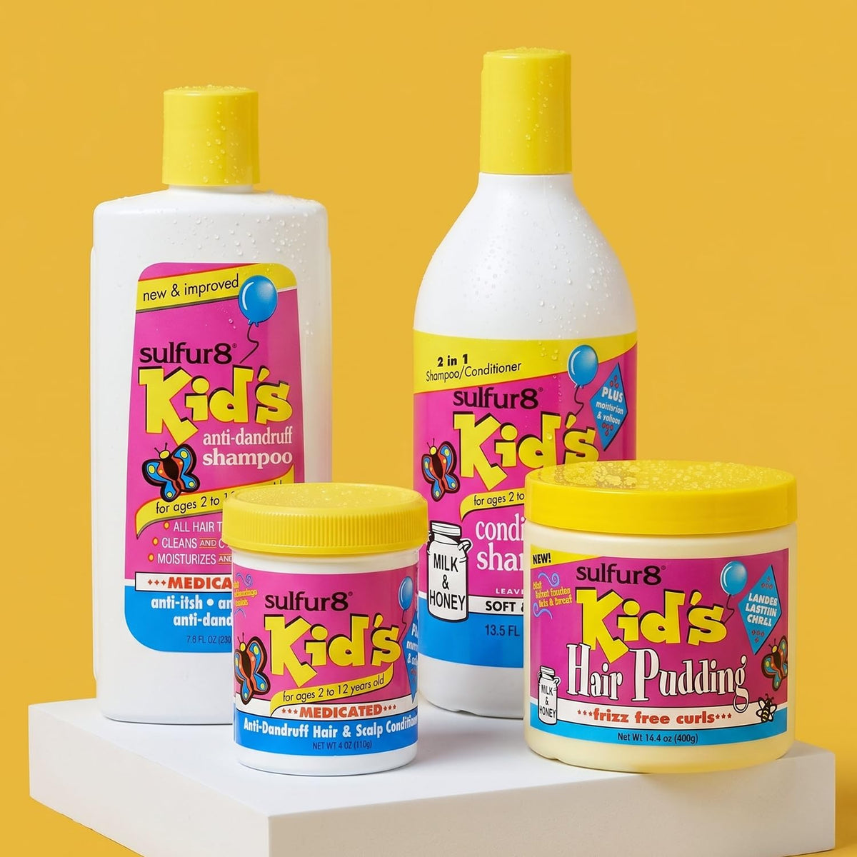 SULFUR8 Anti-Dandruff Shampoo for Kids 7.5 oz - Gentle Medicated Dandruff Control for Itchy Scalp, Mild Cleanse with Kid-Friendly Fresh Fragrance for