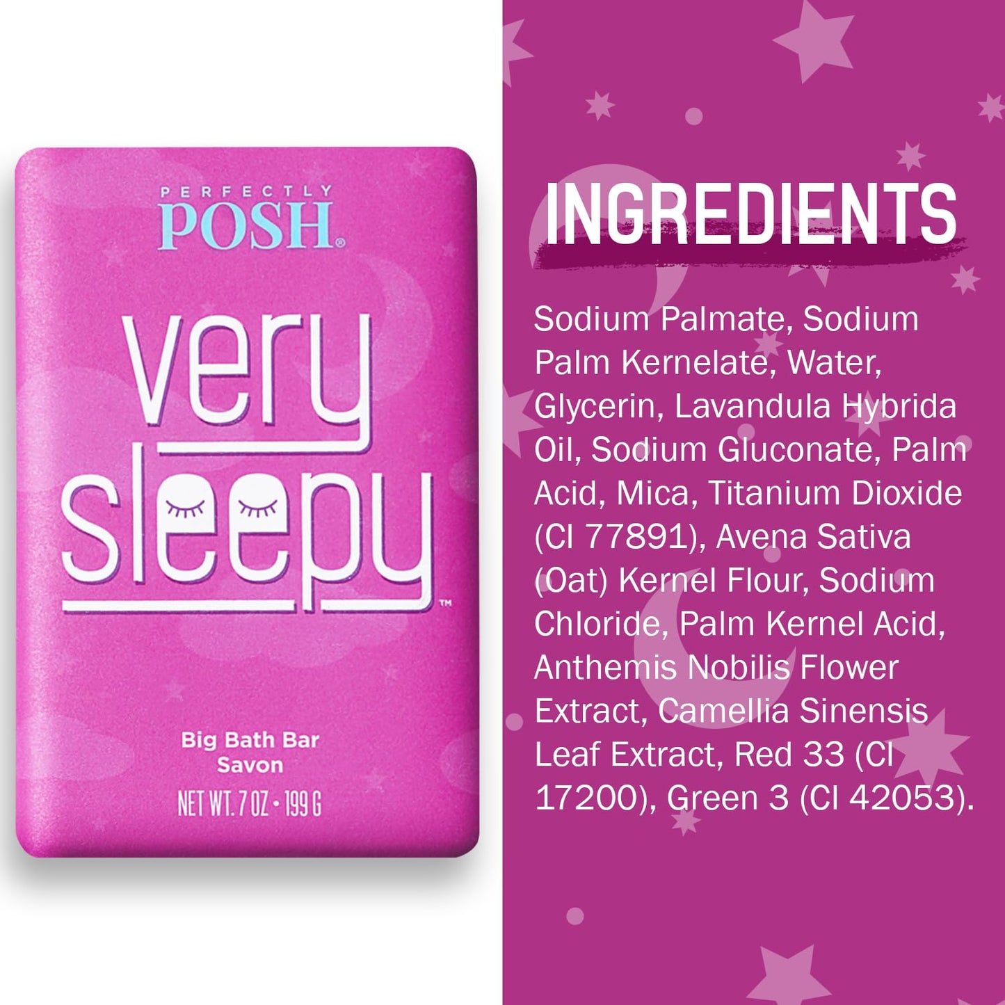 Perfectly Posh - Very Serene Big Bath Soap Bar - Soothing and Moisturizing Soap with Lavender & Shea Butter - for Rejuvenating Bath Time - 7oz Beauty & Personal Care Perfectly Posh