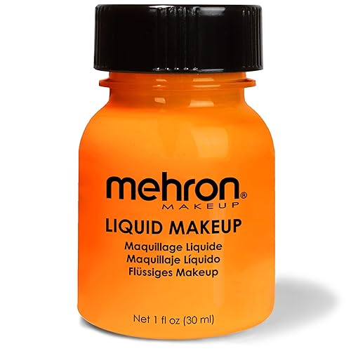 Mehron Makeup Liquid Makeup | Face Paint and Body Paint Perfect for Halloween, Cosplay I Air Brush Compatible Body Paint(1 oz) (Orange) Beauty & Personal Care Mehron
